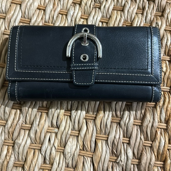 Coach Handbags - Black coach wallet. Lots of room for cards and checkbook.